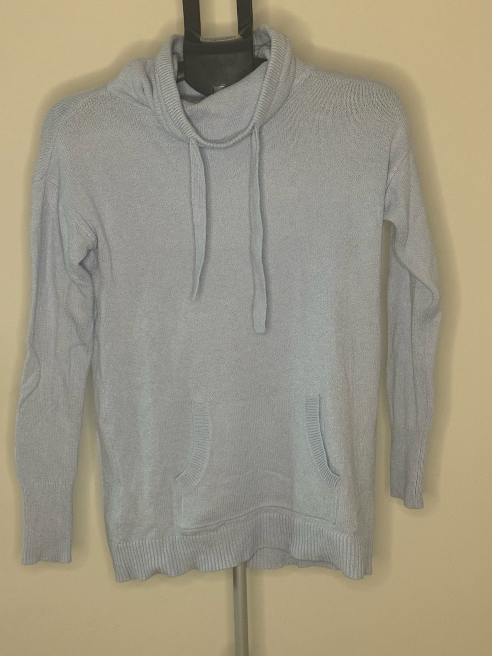 LOFT Pale Blue Knit Cowl-Neck Sweater